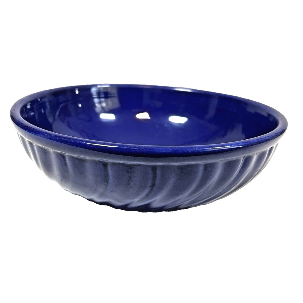 Vintage SAFE OVEN Stoneware Mixing Bowl Crock Cobalt Blue 9 inch